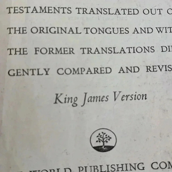 vintage 1950s Holy Bible Self-Pronouncing King James Version USA - Picture 13 of 17